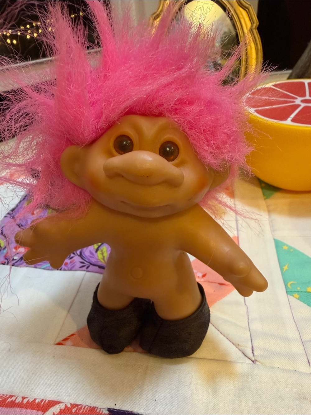 Pink-Haired Kids Troll Toy 1986  - Playful Collectible